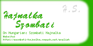 hajnalka szombati business card